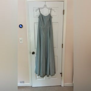 Dillards Sparkly Blue and Silver Prom Dress